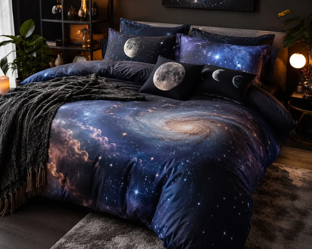 Starry night celestial bedroom retreat
